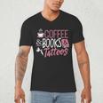 Coffee Lover Shirt Coffee And Books And Tattoos Men Women Men's V-Neck T-Shirt Coffee Lover Shirt Coffee And Books And Tattoos Men Women Men's V-Neck T-Shirt