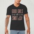 Coffee And Smut Good Girls Read Smutty Book Merch For Women Men's V-Neck T-Shirt