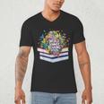 Color Our World Summer Reading 2025 Cute Book Wildflowers Men's V-Neck T-Shirt