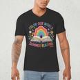 Color Our World Summer Reading 2025 Rainbow Art Book Men's V-Neck T-Shirt