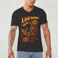 Comic Book Superhero Fall Season Leaf Blower Men's V-Neck T-Shirt