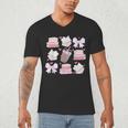 Coquette Bow Book Coffee Valentines Bookish Library Teacher Men's V-Neck T-Shirt Coquette Bow Book Coffee Valentines Bookish Library Teacher Men's V-Neck T-Shirt
