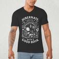 Cozy Bear Reading Hibernate With a Book Men's V-Neck T-Shirt