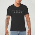 Cozy Season Good Book Fireplace Hot Beverage Snowflake Men's V-Neck T-Shirt