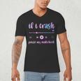 If I Crash Pause My Audiobook Listener Bookish Book Lover Men's V-Neck T-Shirt