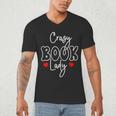Crazy Book Lady Men's V-Neck T-Shirt