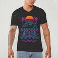 Cruise Ship Vacations Reading Book Lovers Sunset Men's V-Neck T-Shirt Cruise Ship Vacations Reading Book Lovers Sunset Men's V-Neck T-Shirt