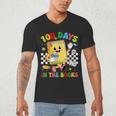 Cute 100 Days In The Books Groovy Boy Girl Teacher Men's V-Neck T-Shirt