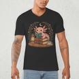 Cute Axolotl Reading Books Cozy Bookworm Men's V-Neck T-Shirt Cute Axolotl Reading Books Cozy Bookworm Men's V-Neck T-Shirt