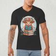 Cute Baby Highland Cow Reading Book Bookworm For Men Women Men's V-Neck T-Shirt Cute Baby Highland Cow Reading Book Bookworm For Men Women Men's V-Neck T-Shirt