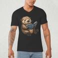 Cute Book Sea Otter Men's V-Neck T-Shirt