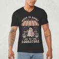 Cute Bookstore Ghost Retro Women Book Lovers Men's V-Neck T-Shirt Cute Bookstore Ghost Retro Women Book Lovers Men's V-Neck T-Shirt