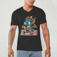 Cute Dragon Reading a Book Bookworm For Men Women Kid Men's V-Neck T-Shirt