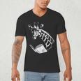Cute Giraffe Wear Glasses Reading Book Librarian Bookworm Men's V-Neck T-Shirt Cute Giraffe Wear Glasses Reading Book Librarian Bookworm Men's V-Neck T-Shirt