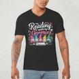Cute Reading With My Gnomies Gnome Book Bookworm Lover Men's V-Neck T-Shirt Cute Reading With My Gnomies Gnome Book Bookworm Lover Men's V-Neck T-Shirt