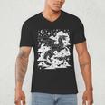Dark Academia Fantasy Dragon Book Lover Bookish Goblincore Men's V-Neck T-Shirt
