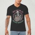 Dark Romance Had Me At Trigger Warning Skeleton Smutt Book Men's V-Neck T-Shirt Dark Romance Had Me At Trigger Warning Skeleton Smutt Book Men's V-Neck T-Shirt
