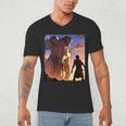 David And Goliath Bible Book Of Samuel Famous Bible Story Men's V-Neck T-Shirt