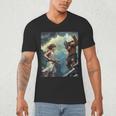 David And Goliath Bible Book Of Samuel King David Comic Men's V-Neck T-Shirt
