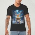 Deer Reads Book Women Girls Reindeer Men's V-Neck T-Shirt