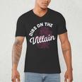 Dibs On The Villain Dark Romance Books Skeleton Morally Grey Men's V-Neck T-Shirt