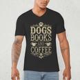 Dogs Books And Coffee Men's V-Neck T-Shirt