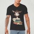 Donkey Reading Book Read Books Be Kind Stay Weird Librarian Men's V-Neck T-Shirt Donkey Reading Book Read Books Be Kind Stay Weird Librarian Men's V-Neck T-Shirt