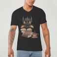 Dragon Read Books Be Kind Stay Weird Book Lover Men's V-Neck T-Shirt