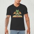 Dragon Reading Book Bookworm Men's V-Neck T-Shirt Dragon Reading Book Bookworm Men's V-Neck T-Shirt