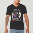 Dragon Reading A Book Cute Bookworm Book Lover Men's V-Neck T-Shirt Dragon Reading A Book Cute Bookworm Book Lover Men's V-Neck T-Shirt