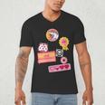 Dungeon Crawler Carl Colorful Sticker Collage LitRPG Book Men's V-Neck T-Shirt Dungeon Crawler Carl Colorful Sticker Collage LitRPG Book Men's V-Neck T-Shirt