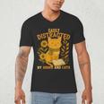 Easily Distracted By Cats And Books Cute Cat Book Lover Men's V-Neck T-Shirt Easily Distracted By Cats And Books Cute Cat Book Lover Men's V-Neck T-Shirt