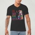 Eat Sleep Read Repeat Unicorn Read Book Reading Lovers Kids Men's V-Neck T-Shirt