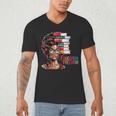 Education Is Freedom History Month Teacher Books Afro Men's V-Neck T-Shirt