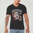 English Bulldog Dog Reading Book 67 Six Seven Meme Men's V-Neck T-Shirt English Bulldog Dog Reading Book 67 Six Seven Meme Men's V-Neck T-Shirt