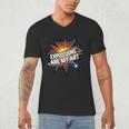 Explosions Are My Art Comic Book Boom Men's V-Neck T-Shirt Explosions Are My Art Comic Book Boom Men's V-Neck T-Shirt