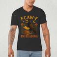 F CAW F Crow I'm Reading Book Lover Fall Men's V-Neck T-Shirt