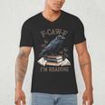 F-CAW-F Crow Book Lover Reader Gothic Humor Men's V-Neck T-Shirt F-CAW-F Crow Book Lover Reader Gothic Humor Men's V-Neck T-Shirt