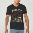 F-CAW-F I'm Reading Crow Book Lover Introvert Meme Men's V-Neck T-Shirt