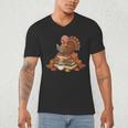 Fall Book Vintage Turkey Thanksgiving Reading Book Lovers Men's V-Neck T-Shirt Fall Book Vintage Turkey Thanksgiving Reading Book Lovers Men's V-Neck T-Shirt