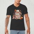 Fall Colors s I Love Fall s Books & Pumpkins Men's V-Neck T-Shirt