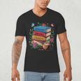 Fantasy Drama Tragedy Books Subtle Reader Librarian Flower Men's V-Neck T-Shirt Fantasy Drama Tragedy Books Subtle Reader Librarian Flower Men's V-Neck T-Shirt