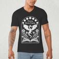 Fantasy Drama Tragedy Dragon Book Magic Gothic Moon Phases Men's V-Neck T-Shirt Fantasy Drama Tragedy Dragon Book Magic Gothic Moon Phases Men's V-Neck T-Shirt