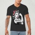 Female Librarian Rosie Riveter Book Guardian Woman Men's V-Neck T-Shirt Female Librarian Rosie Riveter Book Guardian Woman Men's V-Neck T-Shirt