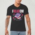 Freadom Anti Ban Books Freedom To Read Book Reading Men's V-Neck T-Shirt Freadom Anti Ban Books Freedom To Read Book Reading Men's V-Neck T-Shirt