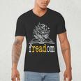 Freadom Freedom Read Banned Books Librarians Men's V-Neck T-Shirt Freadom Freedom Read Banned Books Librarians Men's V-Neck T-Shirt