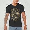 Fueled By Coffee And 19th Century Literature Book Tee Men's V-Neck T-Shirt Fueled By Coffee And 19th Century Literature Book Tee Men's V-Neck T-Shirt