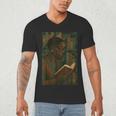 Geometric History Educated Women Teacher Book Melanin Men's V-Neck T-Shirt
