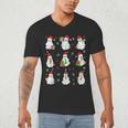 Ghosts Wearing Santa Hats Reading Books Christmas Book Lover Men's V-Neck T-Shirt