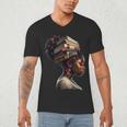 Girl Crown Of Books African Teacher Black History BHM Men's V-Neck T-Shirt Girl Crown Of Books African Teacher Black History BHM Men's V-Neck T-Shirt